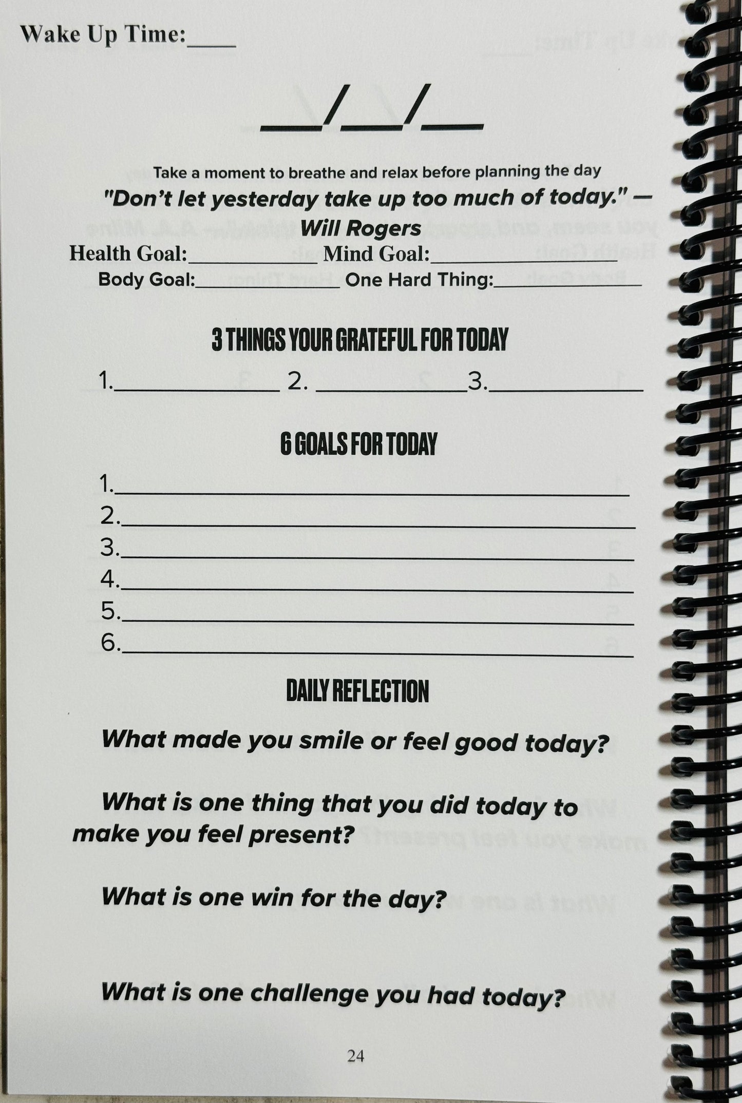 If Not Now, When? Daily Journal